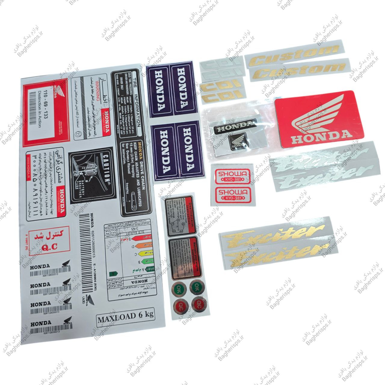 ست برچسب فابریکی هوندا